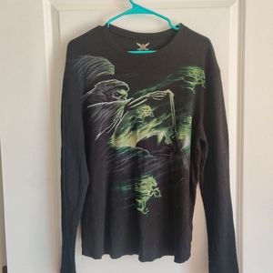 ⭐Skeleton Long Sleeve Graphic Tee